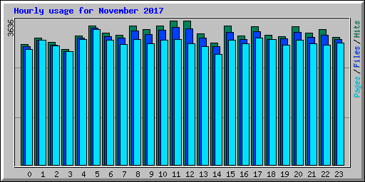 Hourly usage for November 2017